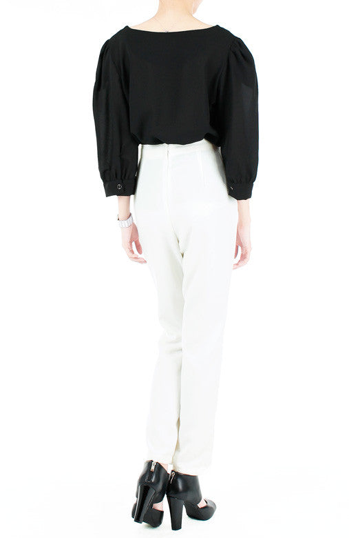 Savvy Business Pleated Trousers - White