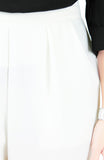 Savvy Business Pleated Trousers - White