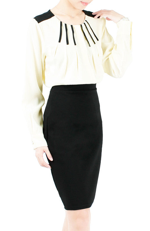 Secret Pianist Long Sleeve Blouse