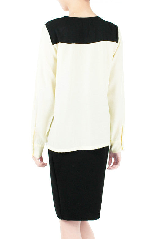 Secret Pianist Long Sleeve Blouse