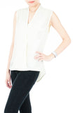 Sociable Conversations Shawl Top - Off White