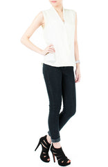 Sociable Conversations Shawl Top - Off White
