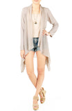 Soft Breeze Long Knit Cardigan - Sand