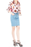 Sundae Funday Long Sleeve Blouse - Strawberry Pink
