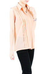Test of Timelessness Pintuck Blouse - Peach