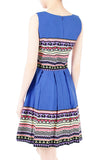 Travelling Vibes Flare Dress - Azure Blue