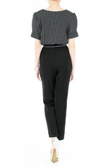 Walking On Thin Line Pleated Trousers - Black