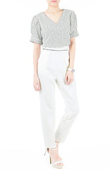 Walking On Thin Line Pleated Trousers - White