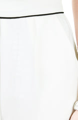 Walking On Thin Line Pleated Trousers - White