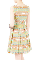 Wanderlust At Heart Flare Dress - Green