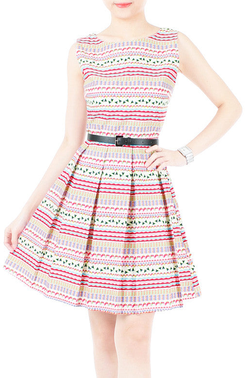 Wanderlust At Heart Flare Dress - Pink