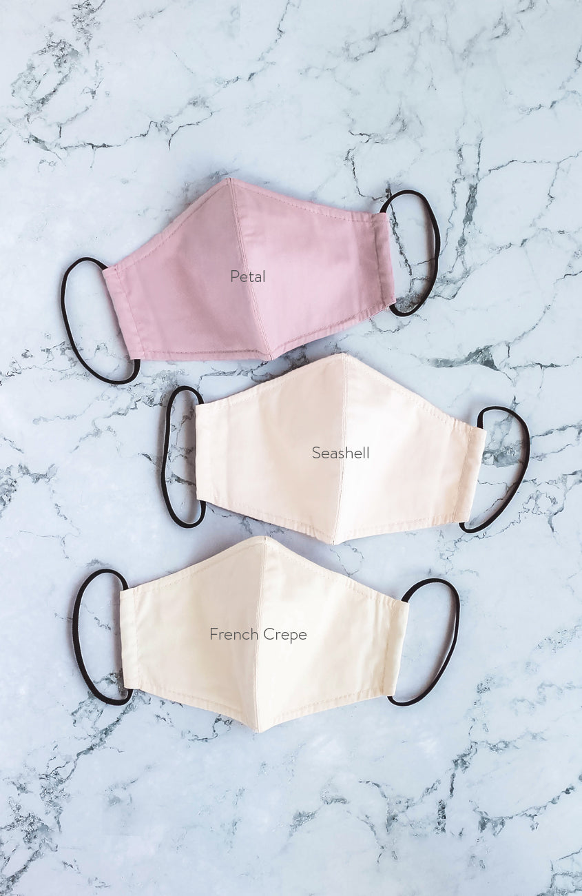 Essential Pure Cotton Face Mask in Seashell