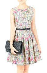 Whimsical Paris Ville Dress - Pink