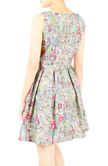 Whimsical Paris Ville Dress - Pink