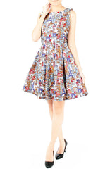 Whimsical Paris Ville Dress - Purple