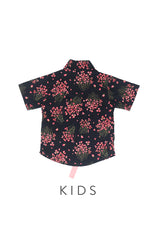 BOYS Cherry Blossoms of Nami Hanbok - Noir Red