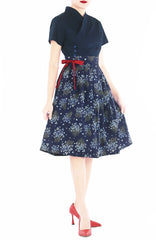 Cherry Blossoms of Nami Hanbok - Midnight Blue