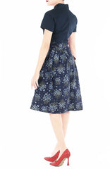Cherry Blossoms of Nami Hanbok - Midnight Blue