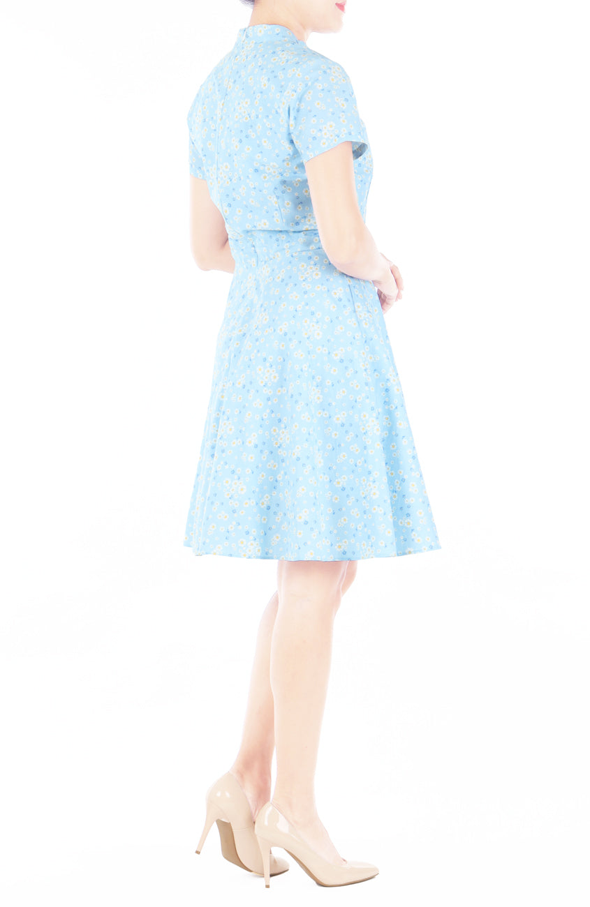 Delightful Daisies Clara Dress - Sky Blue