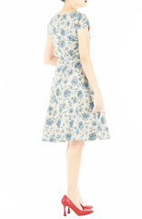 English East India Flare Tea Dress – Porcelain Blue
