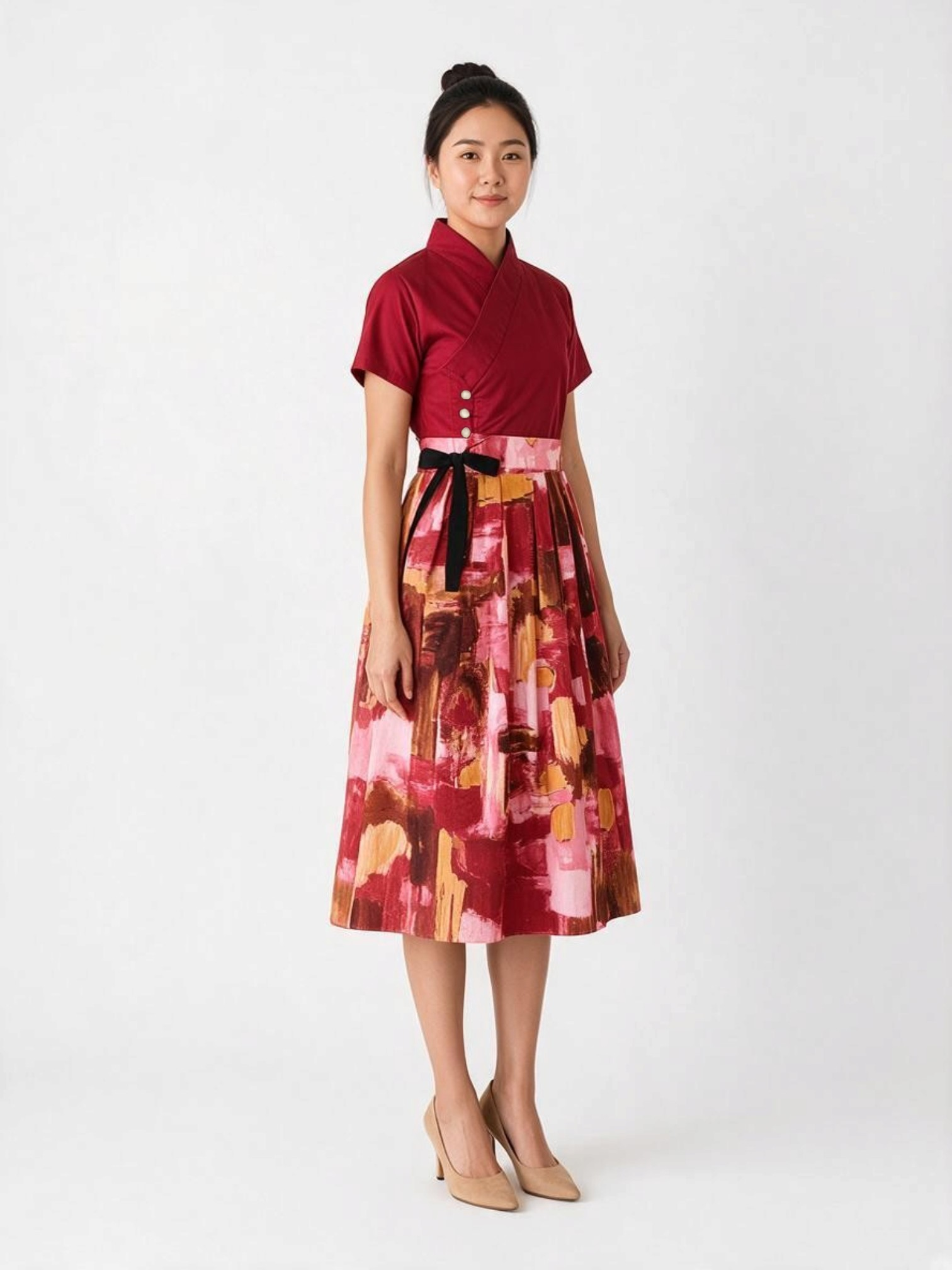 Expressionist Gallery Rose Hanbok