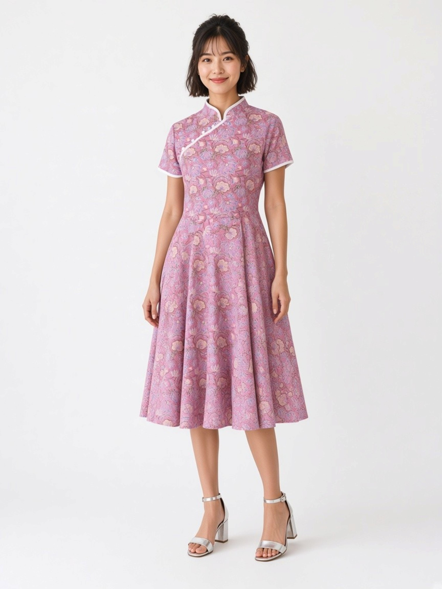 Legacy Lotus Batik Cheongsam - Pink