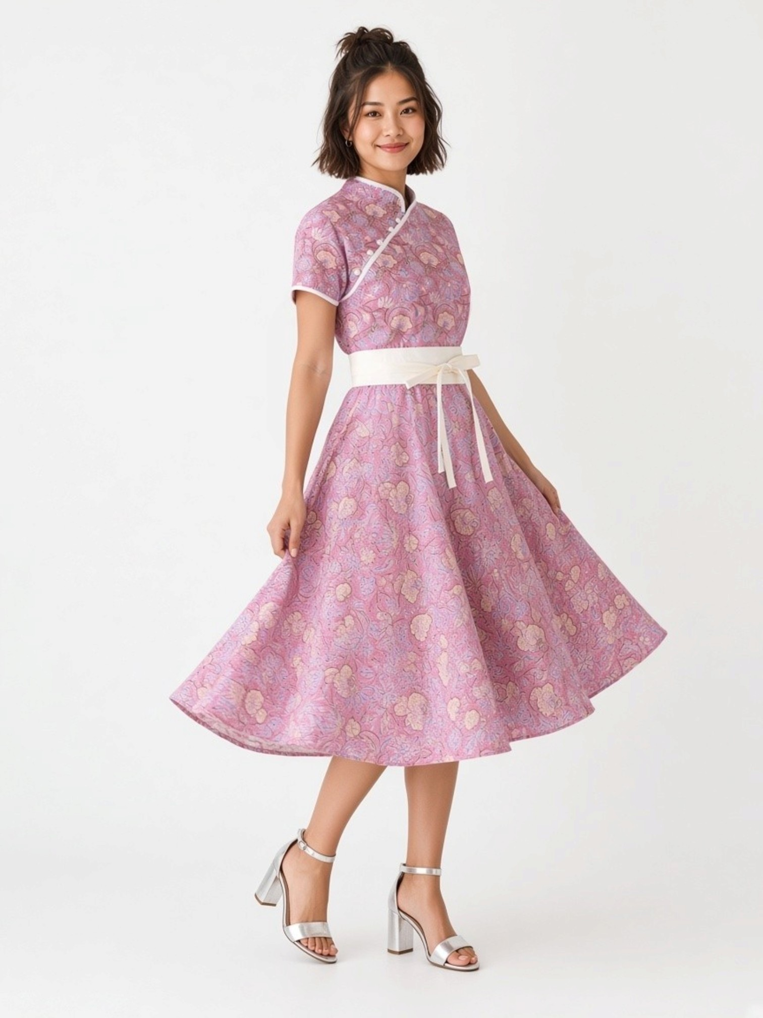 Legacy Lotus Batik Cheongsam - Pink