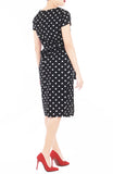 ‘Let’s Do The Polka’ Elsa Wrap Dress - Noir Black