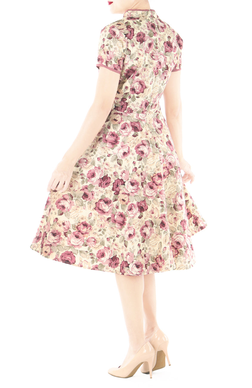 Nostalgic Hong Kong Cinema Cheongsam with Pearl Buttons