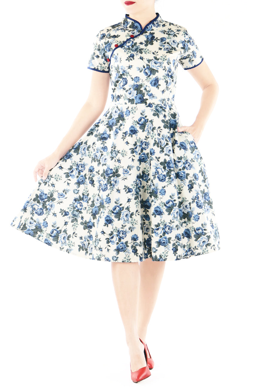 Porcelain Chinoiserie Cheongsam