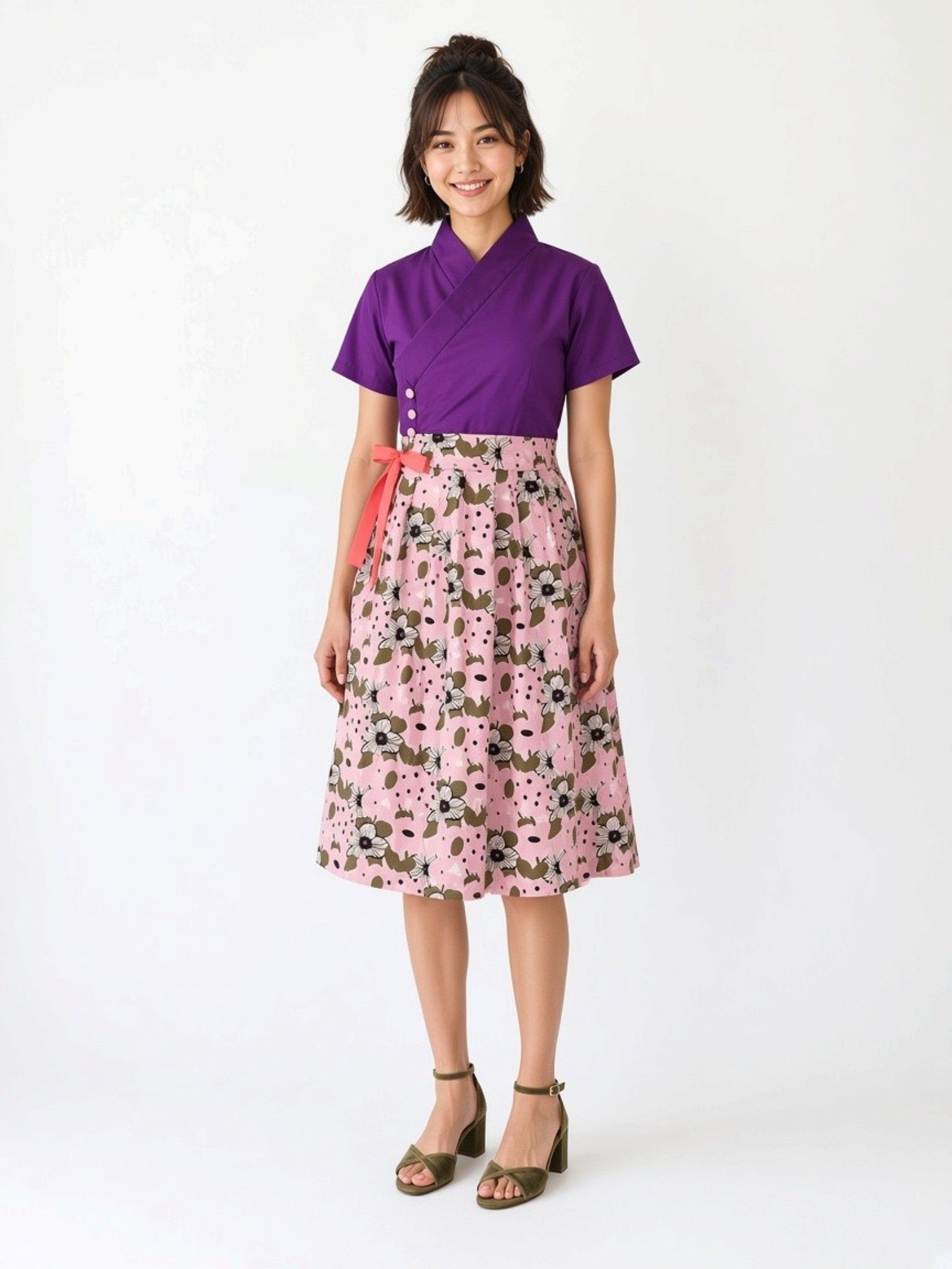 Royal Spring Poppy Hanbok