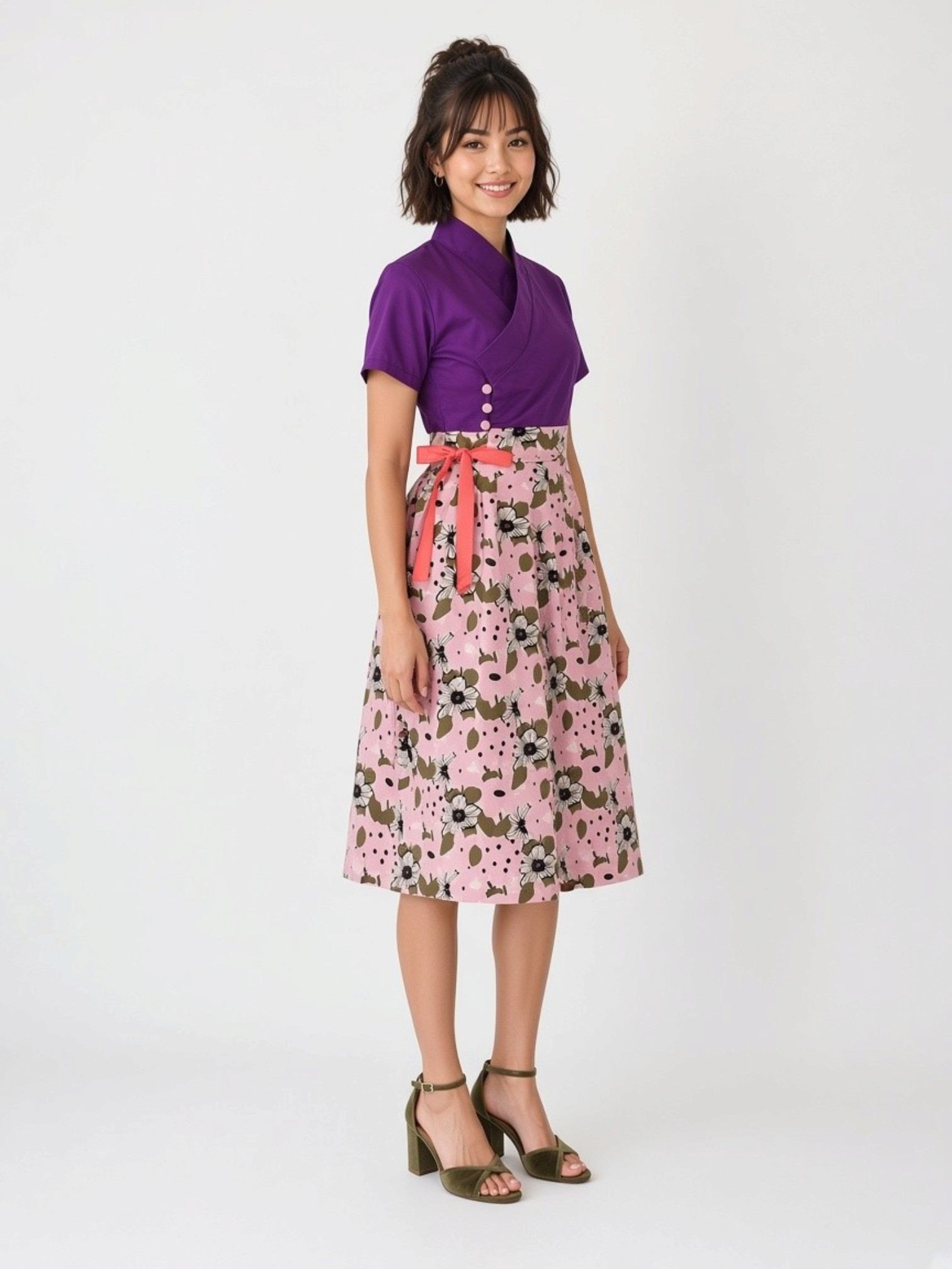 Royal Spring Poppy Hanbok