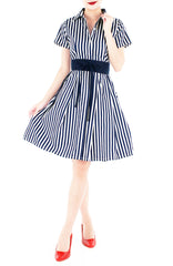 Savvy Striped Anna Shirtdress