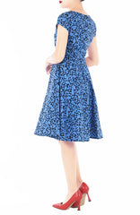 Svelte Sapphire Flare Tea Dress