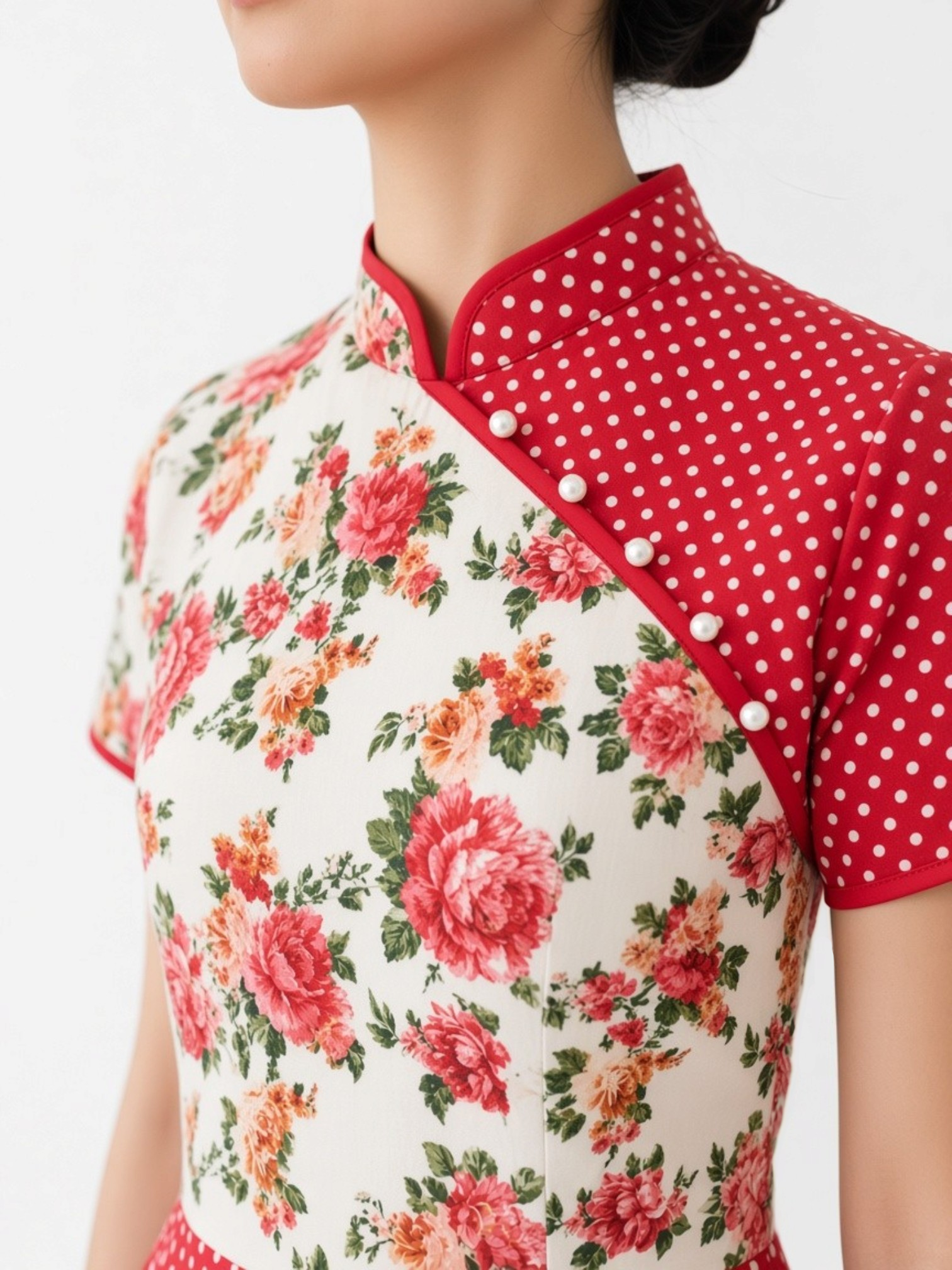 The Kindled Rose Cheongsam - Ruby