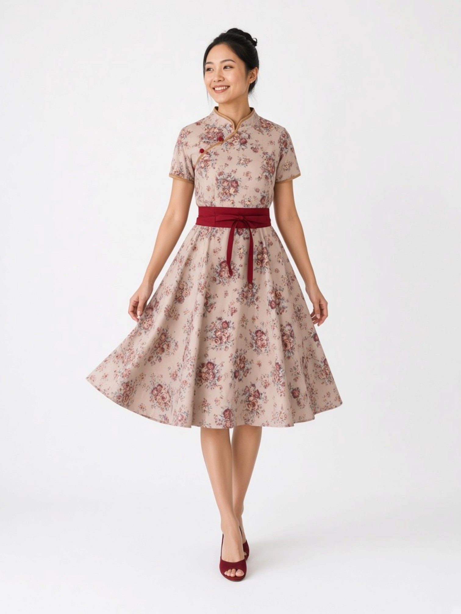 The Vintage Kowloon Rose Cheongsam