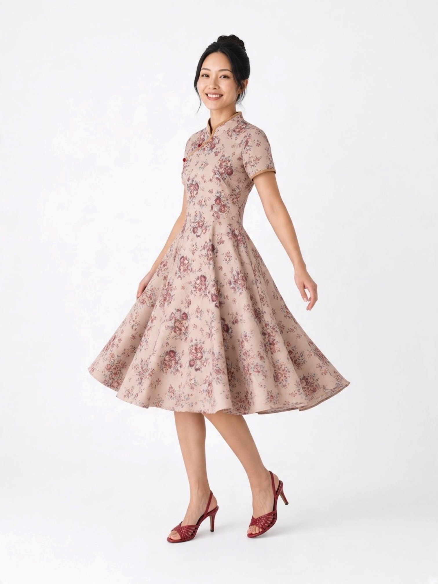 The Vintage Kowloon Rose Cheongsam