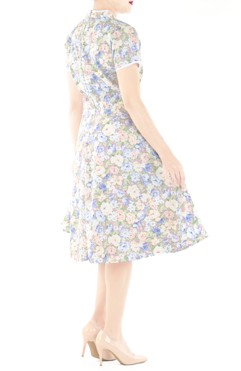 The Winter Celestine Cheongsam with Pearl Buttons