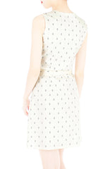 Ahoy, Gorgeous! Nautical A-Line Button Down Dress - Cream