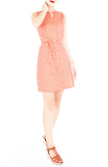 Arabesque Marrakech A-Line Button Down Dress - Tangerine