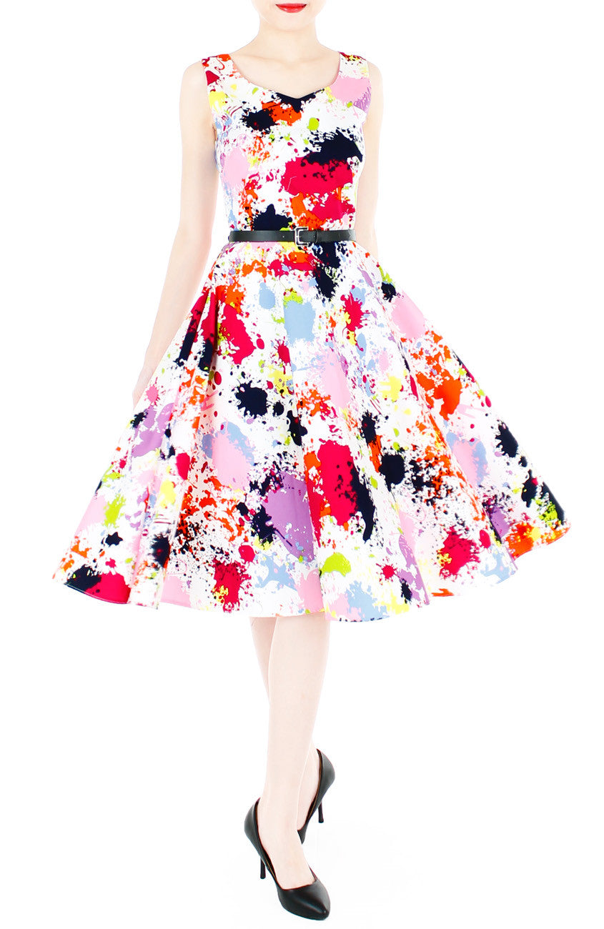 Artful Acknowledgement Flare Midi Dress
