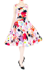 Artful Acknowledgement Flare Midi Dress