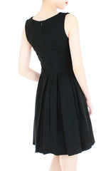‘Audrey Hepburn’ PETITE Flare Dress - Noir Black