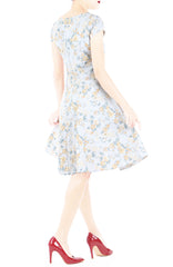 Aureate Rose Flare Tea Dress