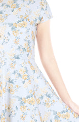 Aureate Rose Flare Tea Dress