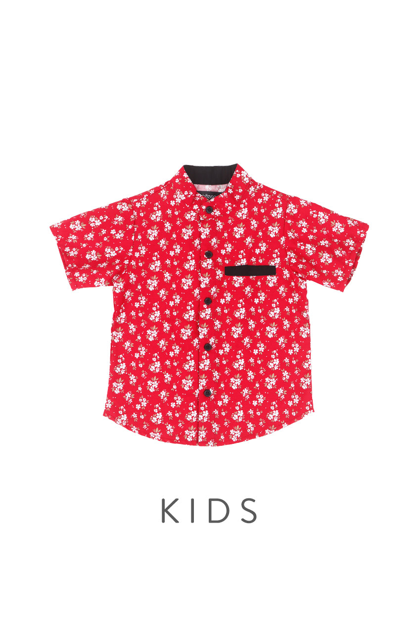 BOYS Blossoming Affluence Mandarin Shirt