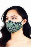 Batik Feuille Pure Cotton Face Mask - Forest