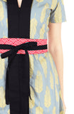 Batik Leaf Lian Kebaya Dress with Obi Belt - Turmeric