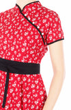 Blossoming Affluence Cheongsam with Pearl Buttons