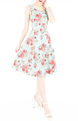 Blossoms Up Flare Midi Dress